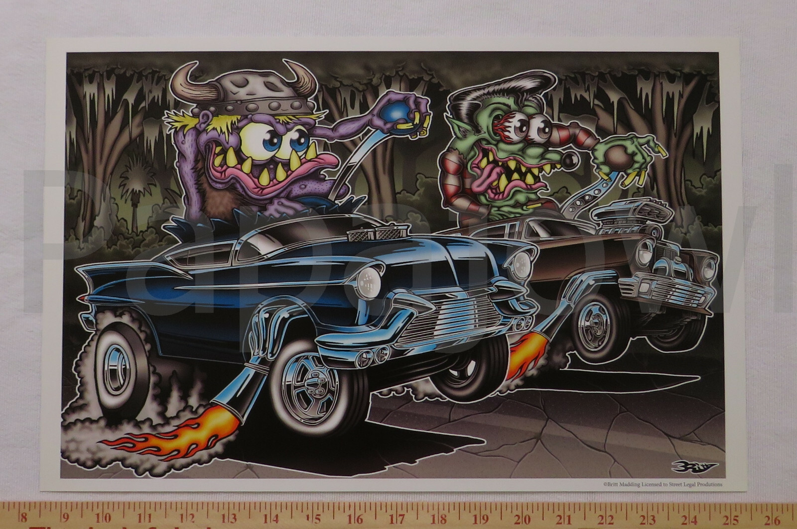 【中古】 Rat Fink / Various Artists ∞ Signed ED ROTH Wild Child Silkscreen Art RAT FINK Von