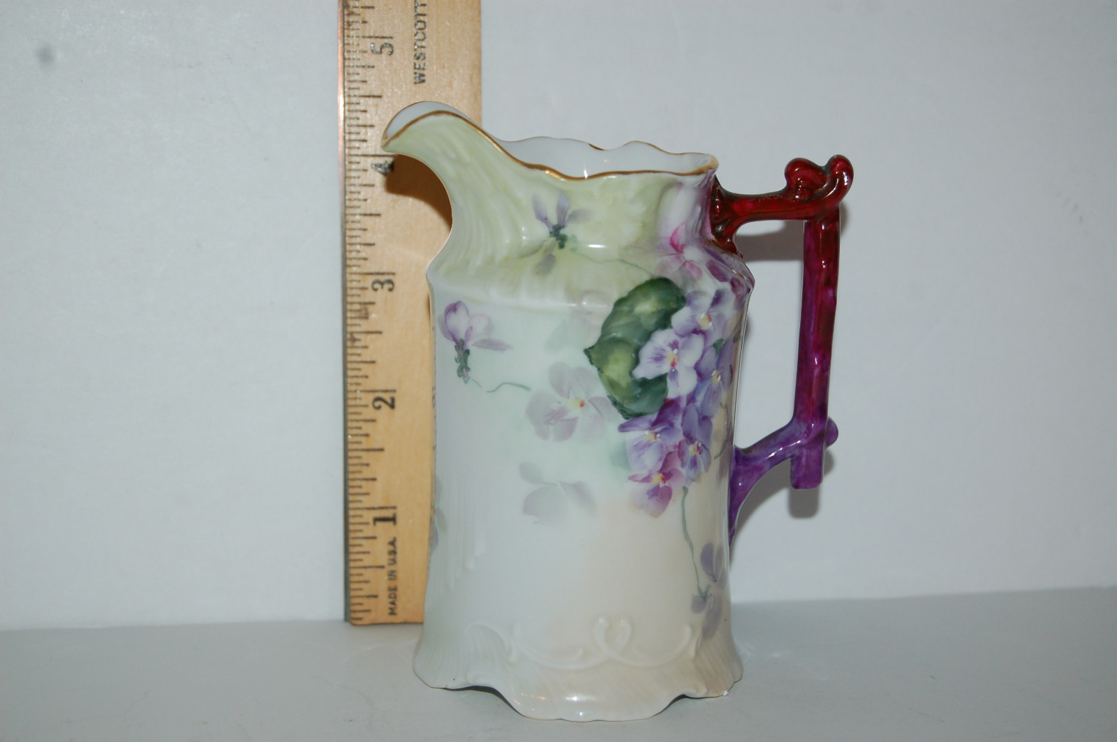 Antique German CT ceramic creamer pitcher hand painted