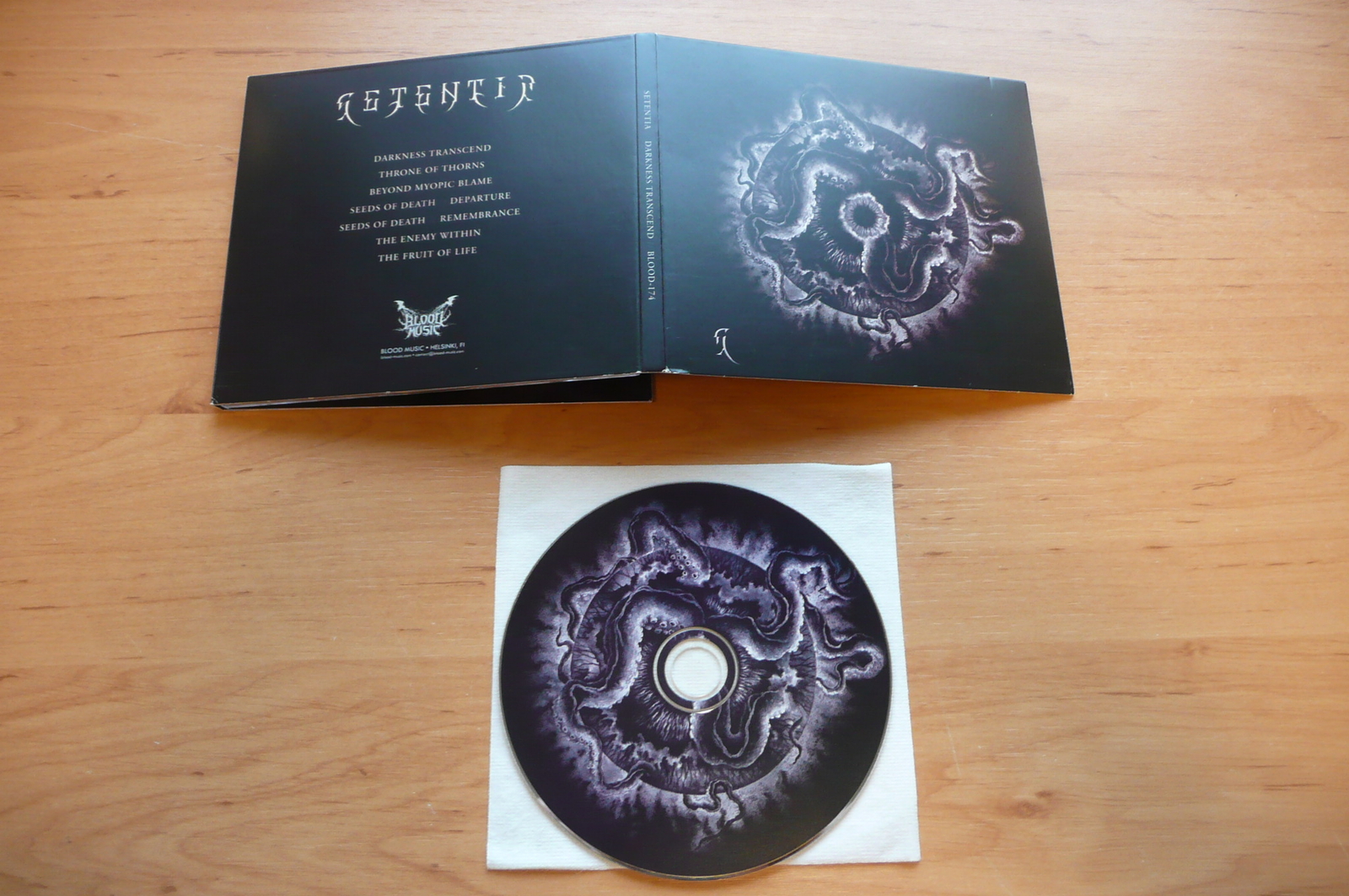 CD SETENTIA - DARKNESS TRANSCEND / BLOOD MUSIC 2016 / DEATH