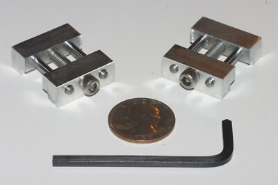 SET OF 2 ALUMINUM MACHINE SHOP VISE STOPS FOR CNC OR MANUAL WORK OR HOBBY