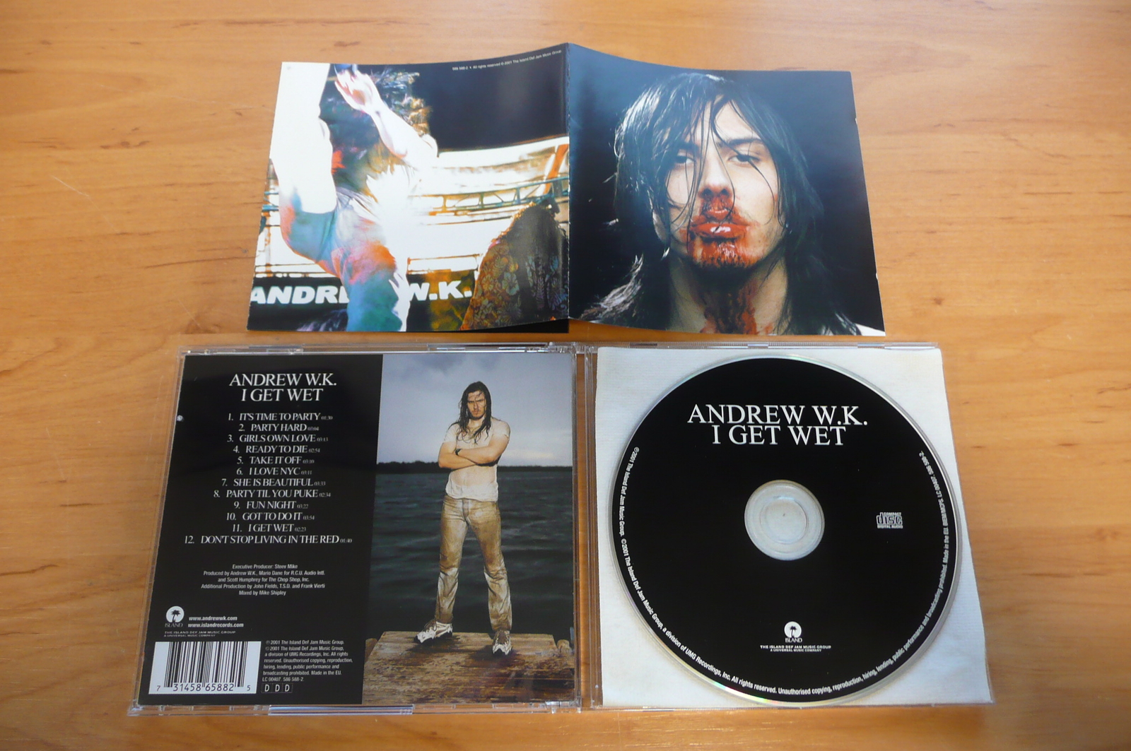 妃阿甦   V系 DVD、CDセット 貴重品 CD ANDREW W.K. - I GET WET / ISLAND RECORDS 2001 / MELODIC