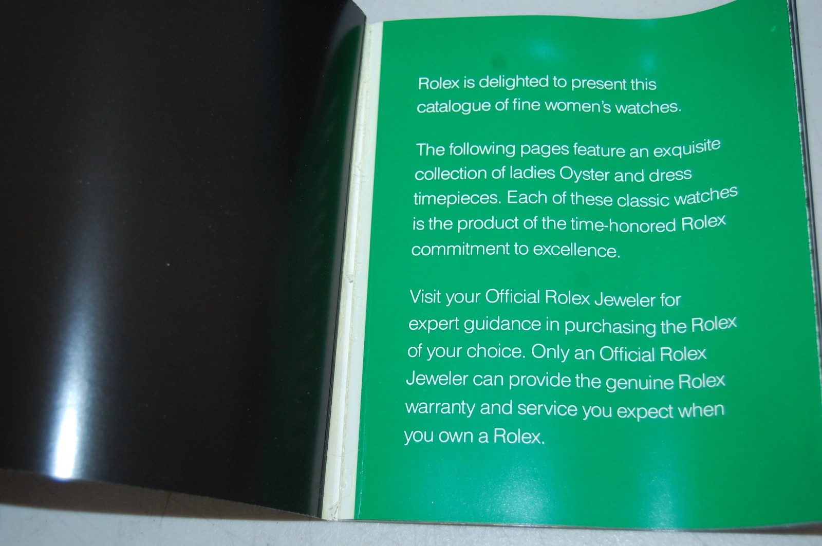 ROLEX ORIGINAL LADIES WATCH CATALOG VTG CIRCA 1990  GENUINE ---bad spine