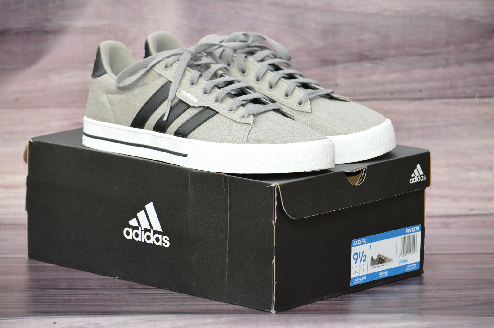 Size 9.5 - Adidas Daily 3.0 men's shoes Dove Gray new in box: купить с  доставкой из США, цена 6 566 руб - (384779013984)