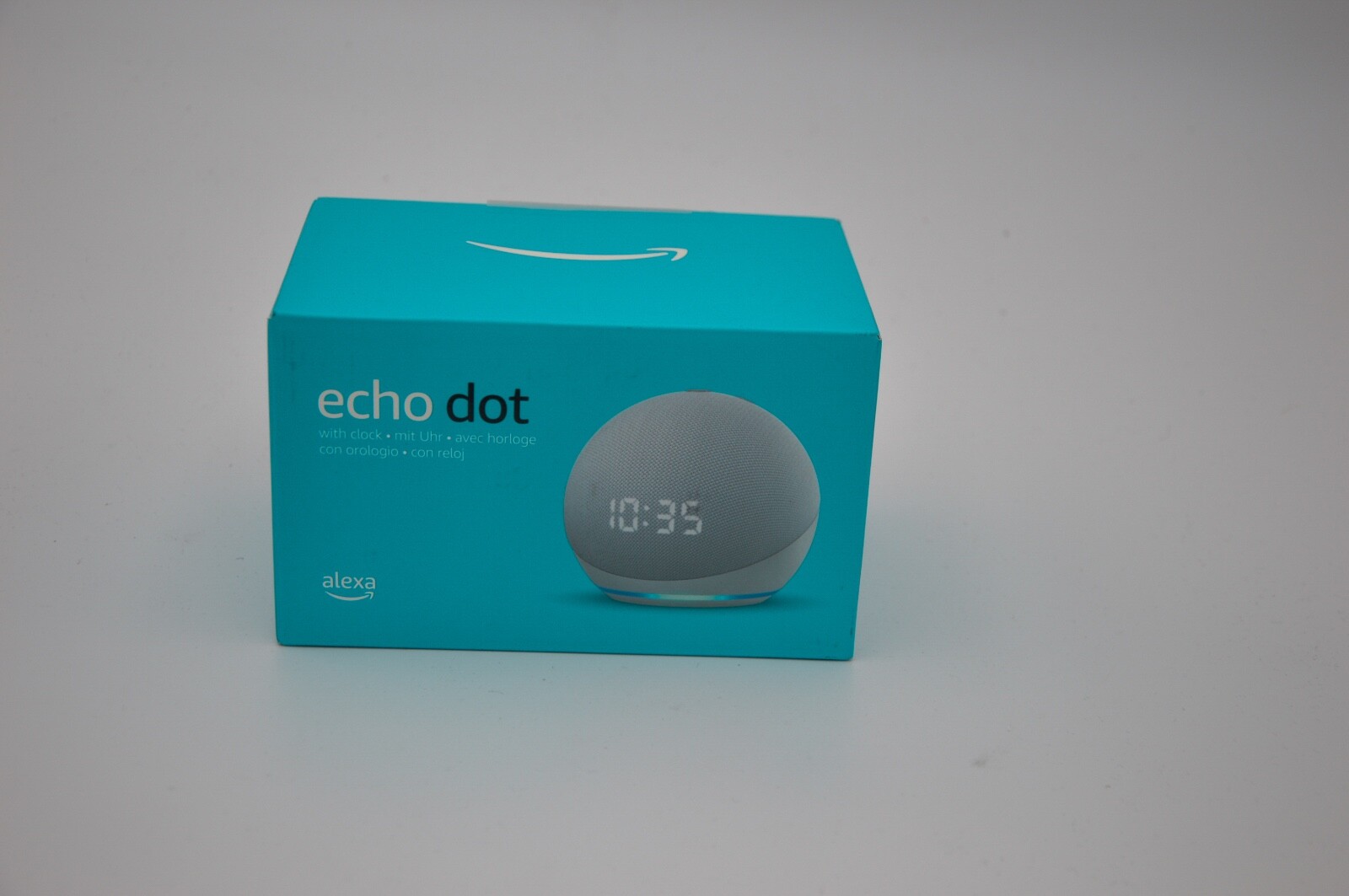 BLITZVERSAND ll Amazon Echo Dot (4. Generation) Lautsprecher mit Uhr - Weiß 