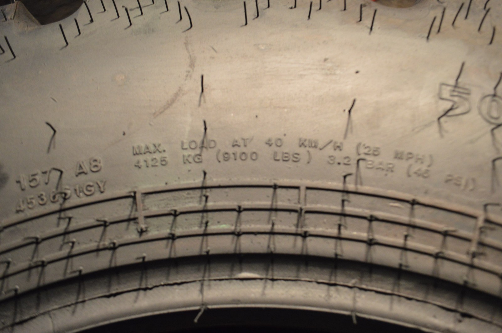 500/70R24 (19.5LR-24) TIRE R-4 INDUSTRIAL IN HOUSE OVERSTOCKS 5007024 19524