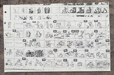 THE ADVENTURES OF ICHABOD AND MR TOAD Disney Animation STORYBOARD PHOTOCOPY