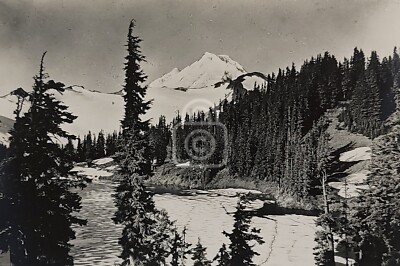 Beautiful Silver Gelatin Photo of Mt. Baker, Washington. C 1920's-30's 