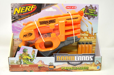 Hasbro Nerf Doomlands 2169 Persuader Blaster Dart Gun 4 Shots Ages 8+ NEW
