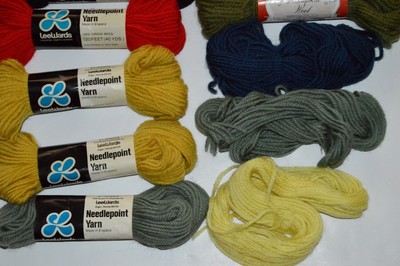 8+ Skeins Vtg Wool Needlepoint Yarn LeeWards Bucilla Dritz England Australia