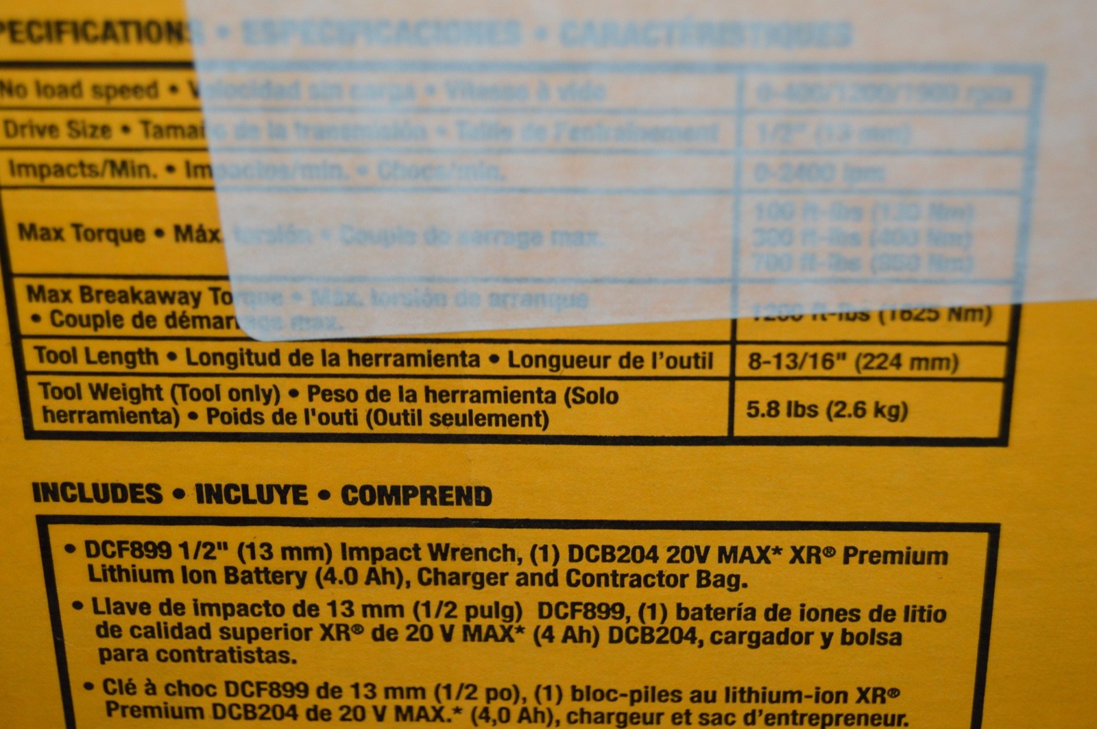 2019 DEWALT DCF899M1 20v Max XR 1/2 Impact Wrench 700 FTLBS Complete Kit