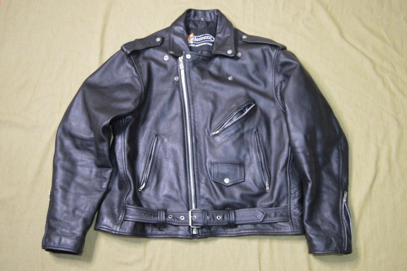 Leather Motorcycle Jacket 52 Biker Exelement | eBay