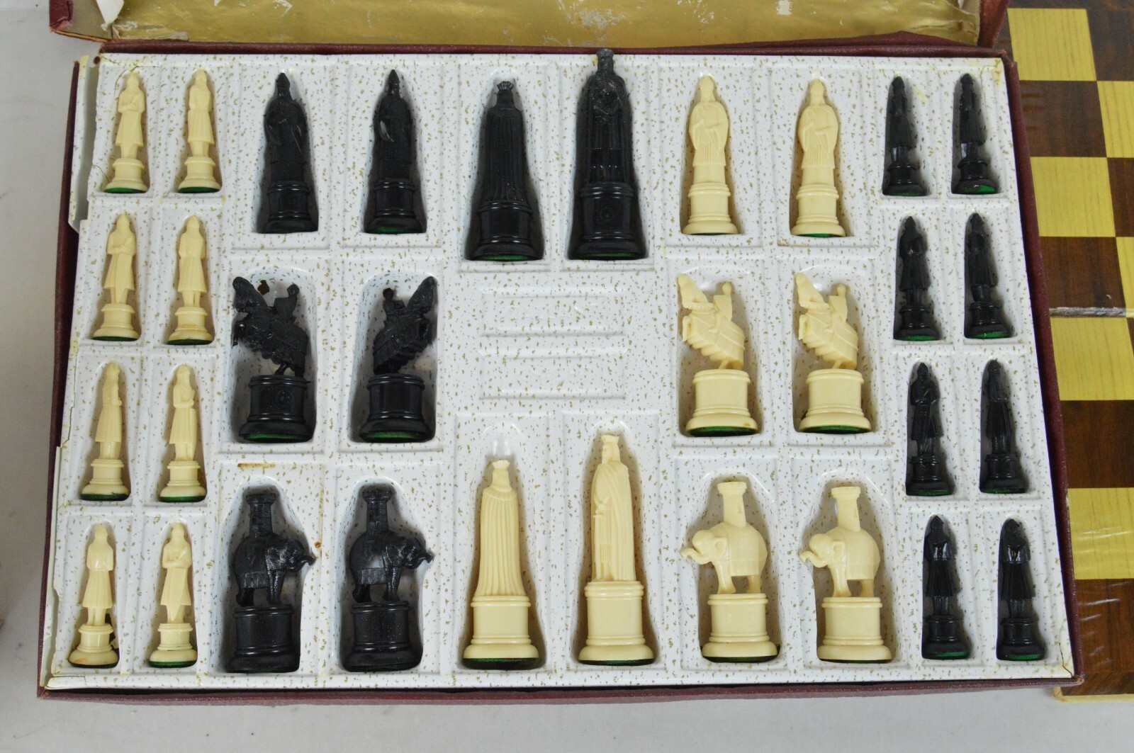 Vintage Florentine Chess Set by Gallant Knight Florentine Design Elephant Rook