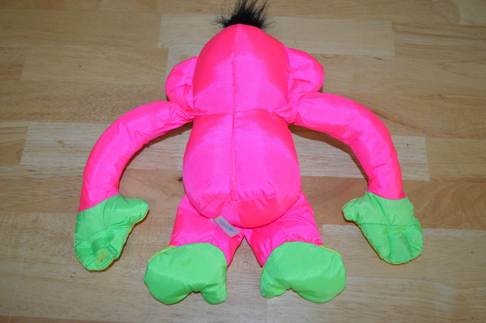 Vintage Fisher Price Puffalump Chattering Chimp Neon Pink Monkey