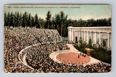 Berkeley CA-California, University of California Amphitheatre, Vintage Postcard