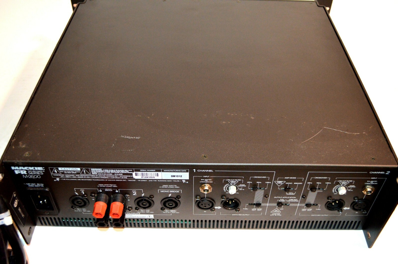 Mackie Products M2600 Power Amplifier AMP EXCELLENT CONDITION