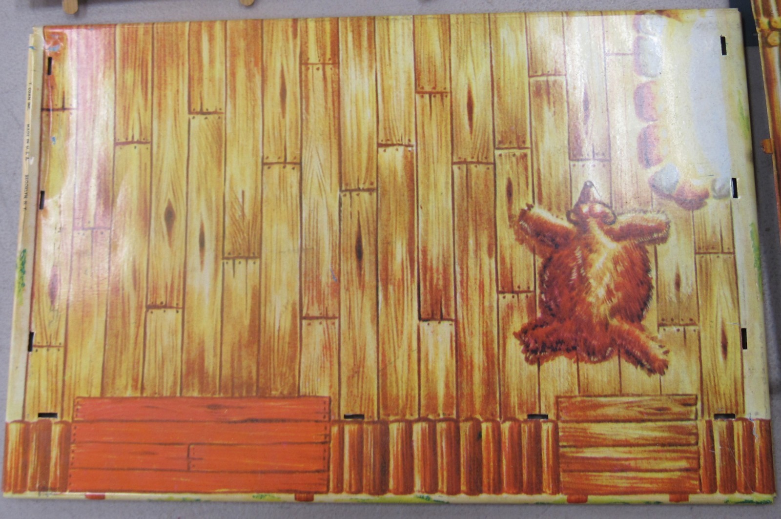 Vintage T. Cohn Inc. Tin 7th Cavalry HQ Fort Comanche Stable Set w/ 11 Figures