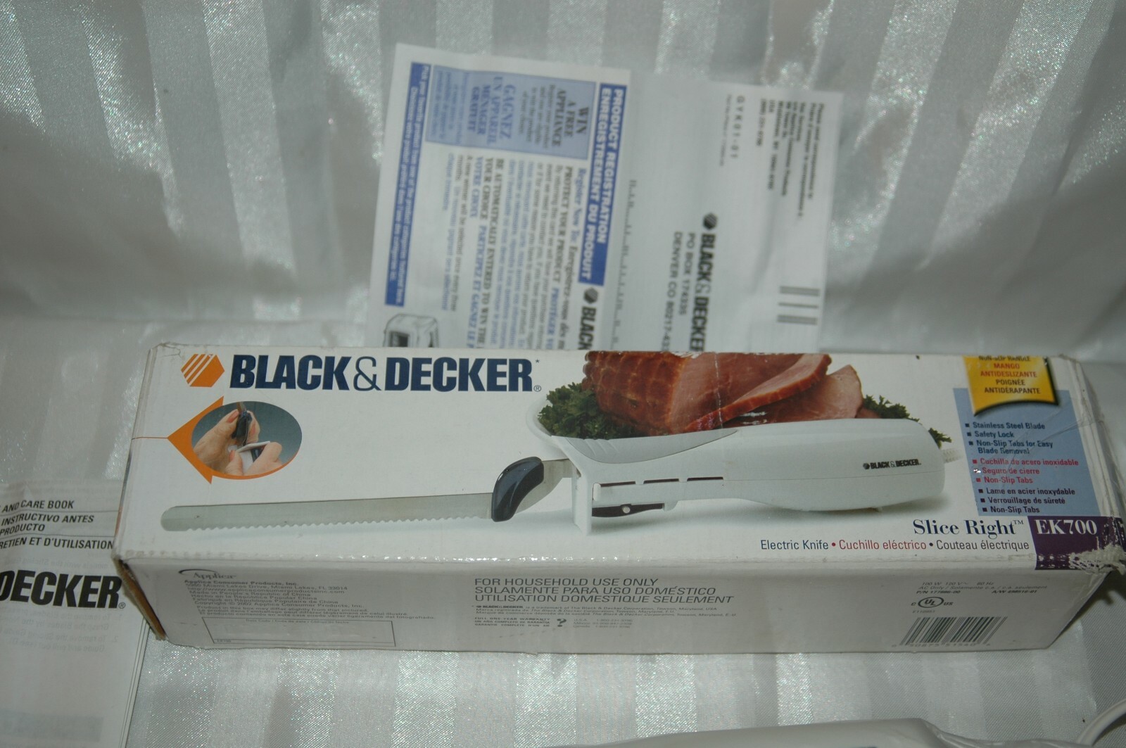 black & and decker ek700 electric carving knife kitchen cook chef slice right