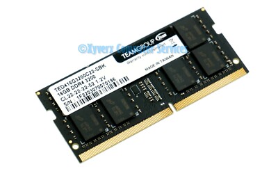 TED416G3200C22-SBK OEM TEAMGROUP LAPTOP MEMORY 16GB DDR4 3200 CL22-22-22-52(CA67