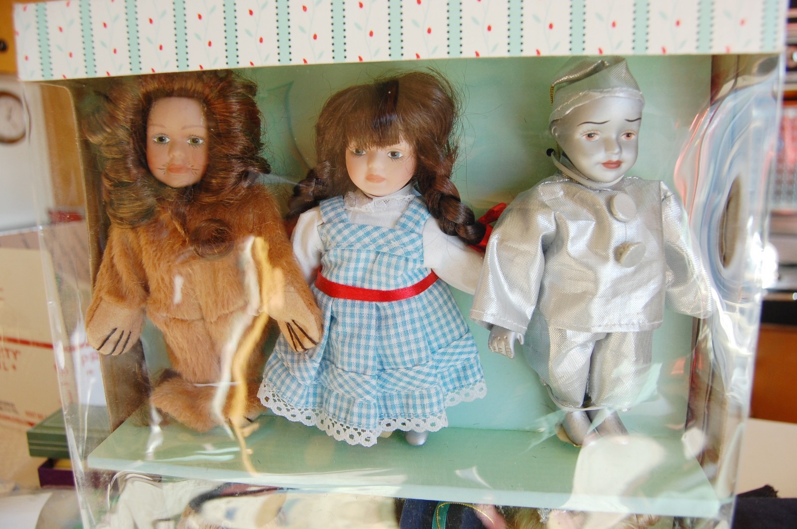 Six (6) Wizard of Oz Ornaments, Seymour Mann Storybook Tiny Tots. NIB