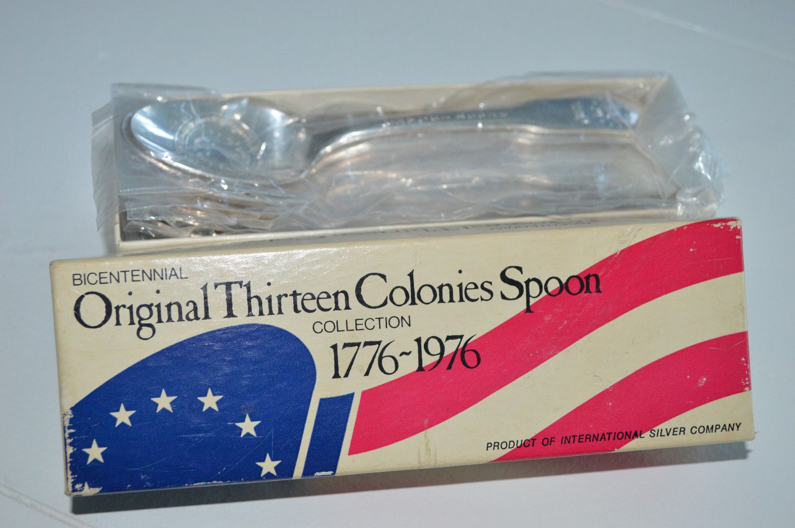 ORIGINAL 13 COLONIES SPOONS Silver Bicentennial 1776-1976 Orig. Packaging Box