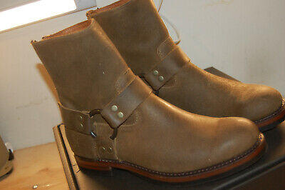 Pre-owned Frye Mens John Addison Harness Back Zip Boots Chestnut Size 8.5 Med $458 Usa In Brown
