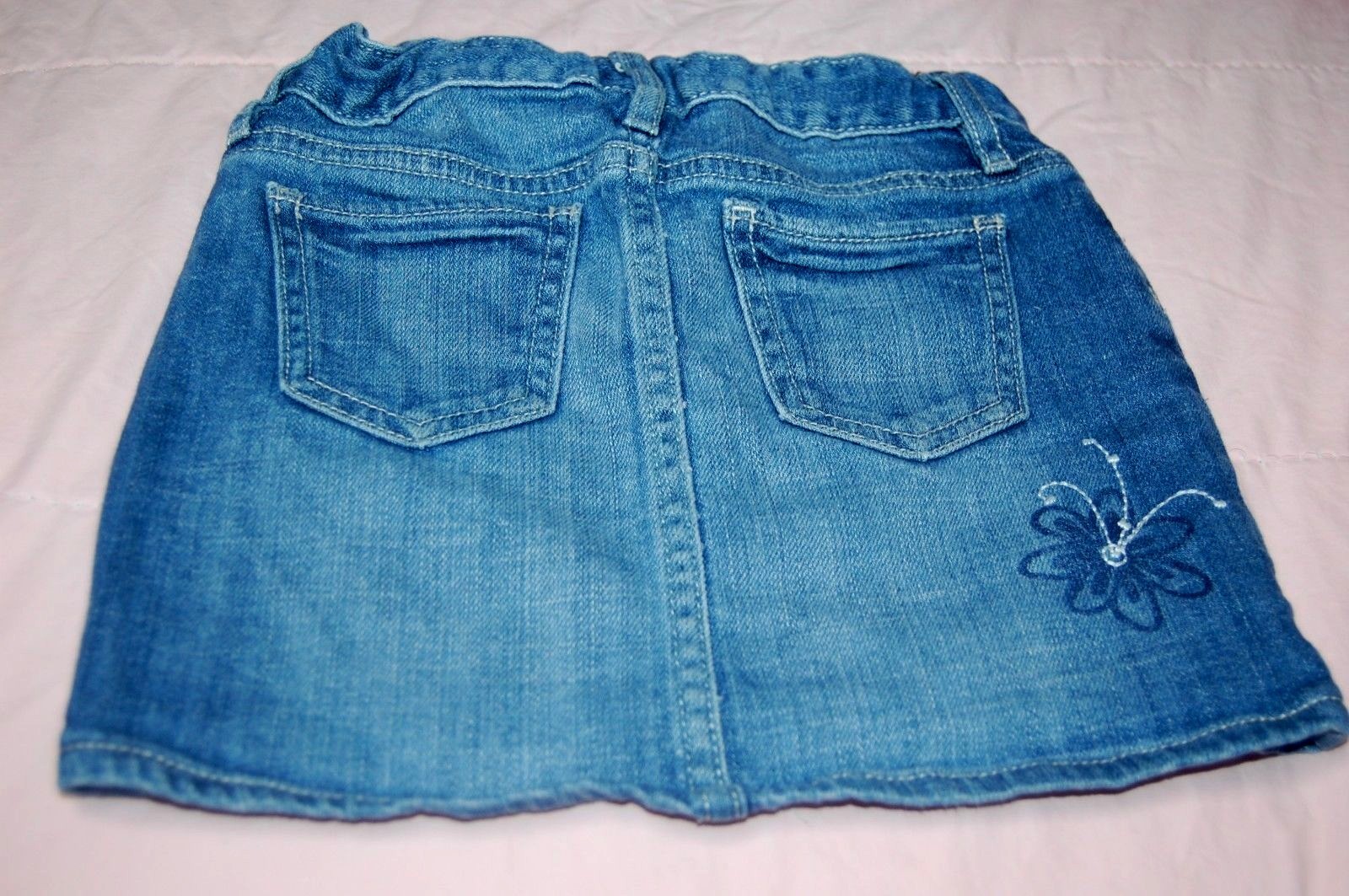 Gap Kids Blue embroidered Jean Skirt 5 regular