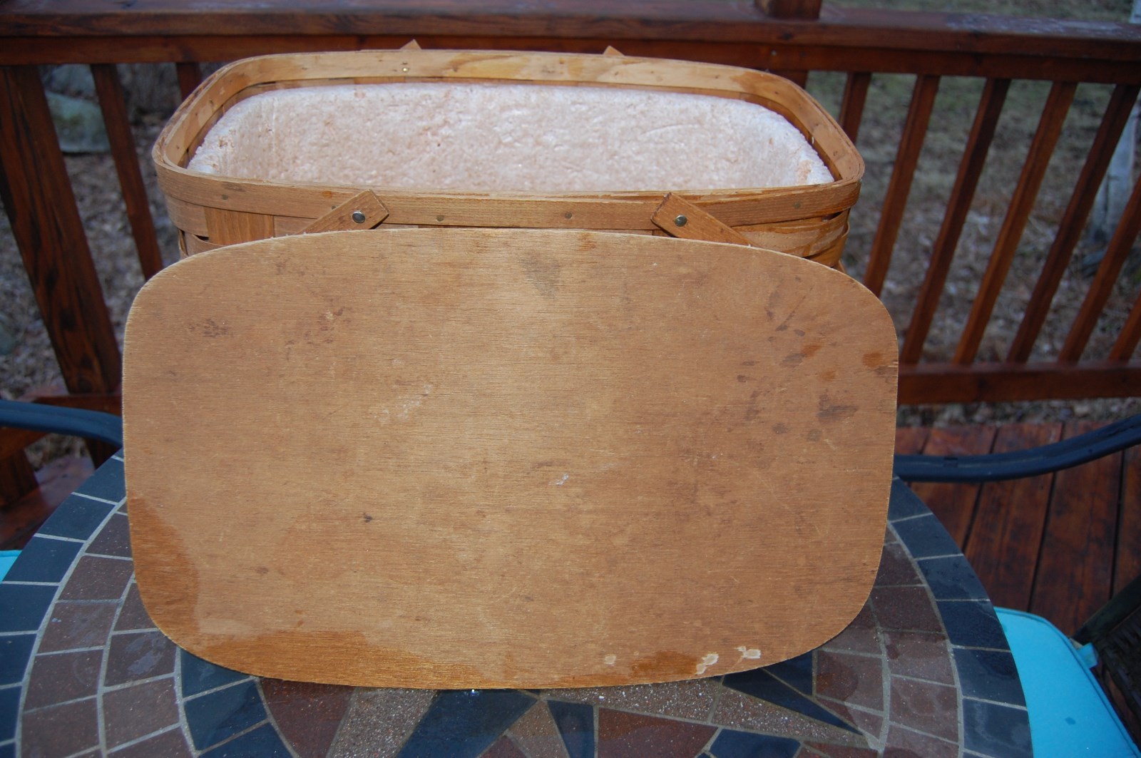 Vintage Woven Picnic Basket