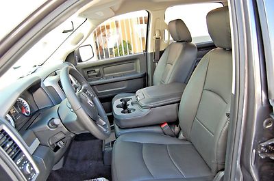 Black or Gray Leather Seat Covers Upgrade for Ram 1500 2500 3500 Crew / Quad Cab
