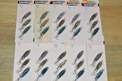 10 packs acme kastmaster jigs spoons jigging spoon 1/8oz chrome gold silver blue