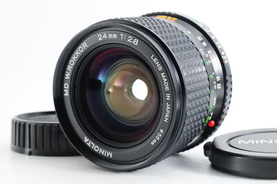 【美品】MINOLTA MD W.ROKKOR 24mm f2.8 MINT] MINOLTA MD W.ROKKOR 24mm F2.8 Wide Angle MF lens From
