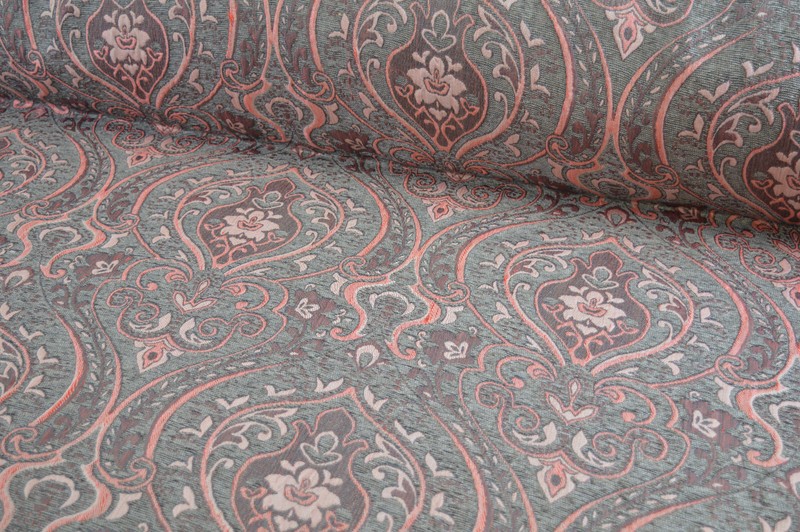 MÃ¶Belstoff Bezugsstoff Polsterstoff Meterware Stof Jacquard Ornament Barock Rank