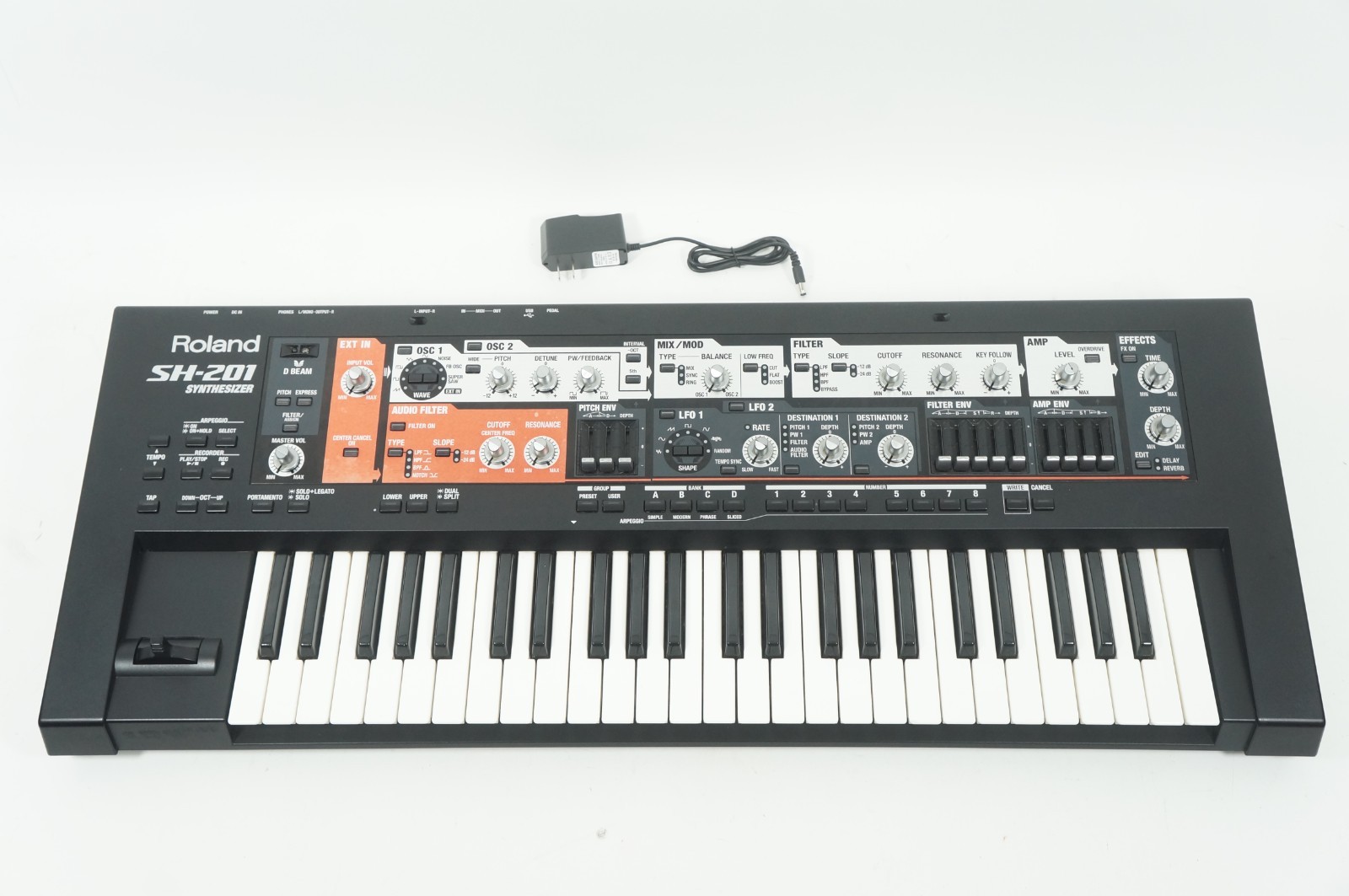 Roland SH-201 Analog Modeling Synthesizer Keyboard w/ 100