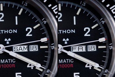 Pre-owned Marathon 46mm Jumbo Day/date Automatic (jdd) 316l Stainless Steel Wristwatch Mad