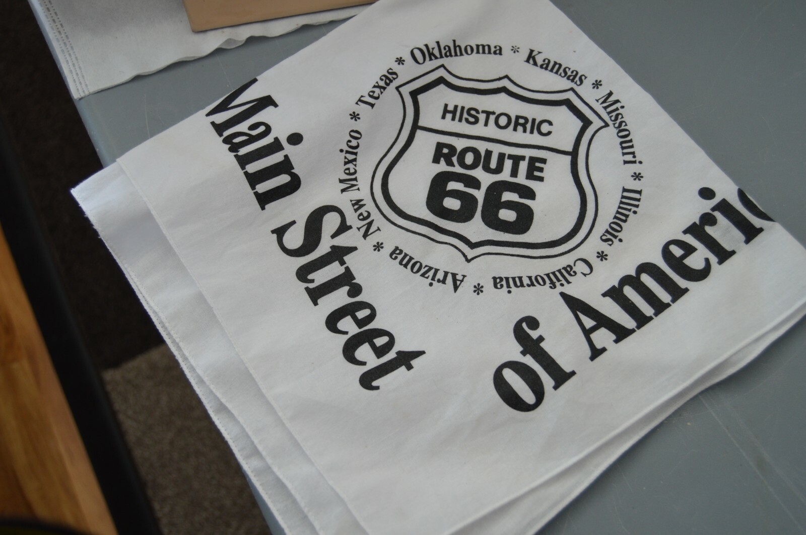 Route 66 Ceramic Tile Wall Decor and White Route 66 Bandanna - New