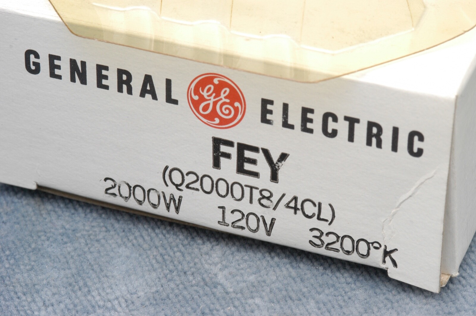 GE FEY 2000W 120V 3200º K QUARTZ BULB (Q2000T8/4CL) - FREE USA SHIPPING