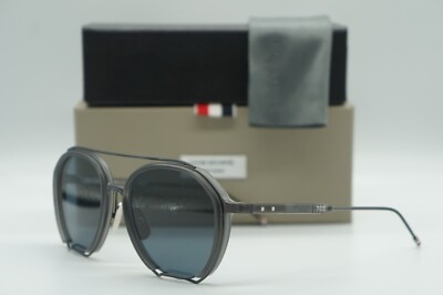 NEW THOM BROWNE TBS810-56-03 GREY BLACK AUTHENTIC SUNGLASSES FRAME RX 56-18