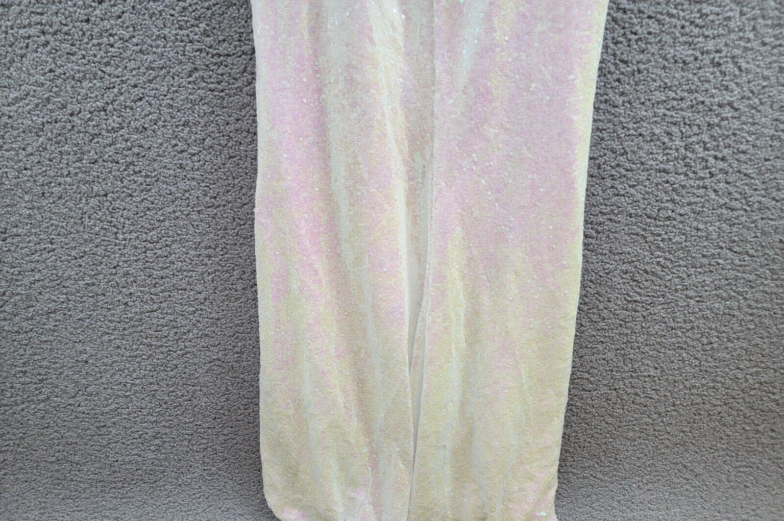 B Darlin Sequined Cowlneck Lace-Up-Back Gown Juniors' 9/10 Iridescent Zip Back - Picture 12 of 15