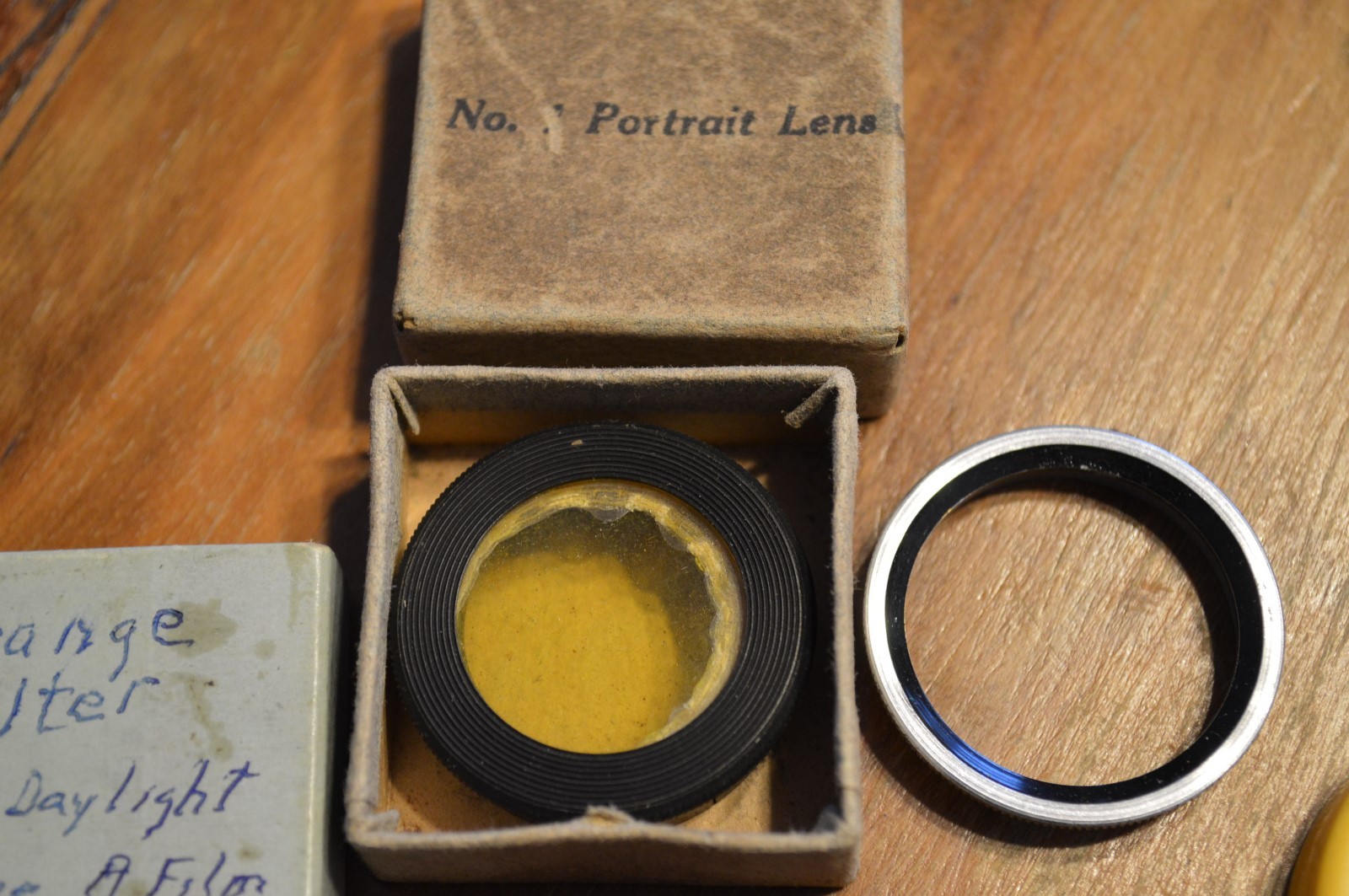 SET OF VINTAGE 8 MM CAMERA LENSES,PORTRAIT,ORANGE FILTER