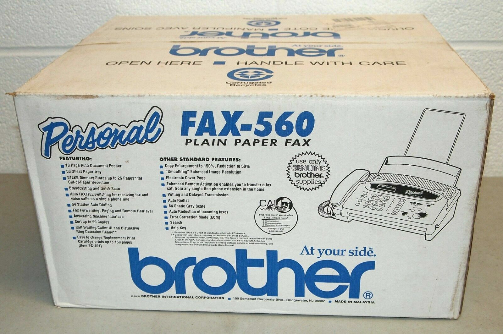New!! Vintage 2000 BROTHER #FAX-560 Plain Paper 