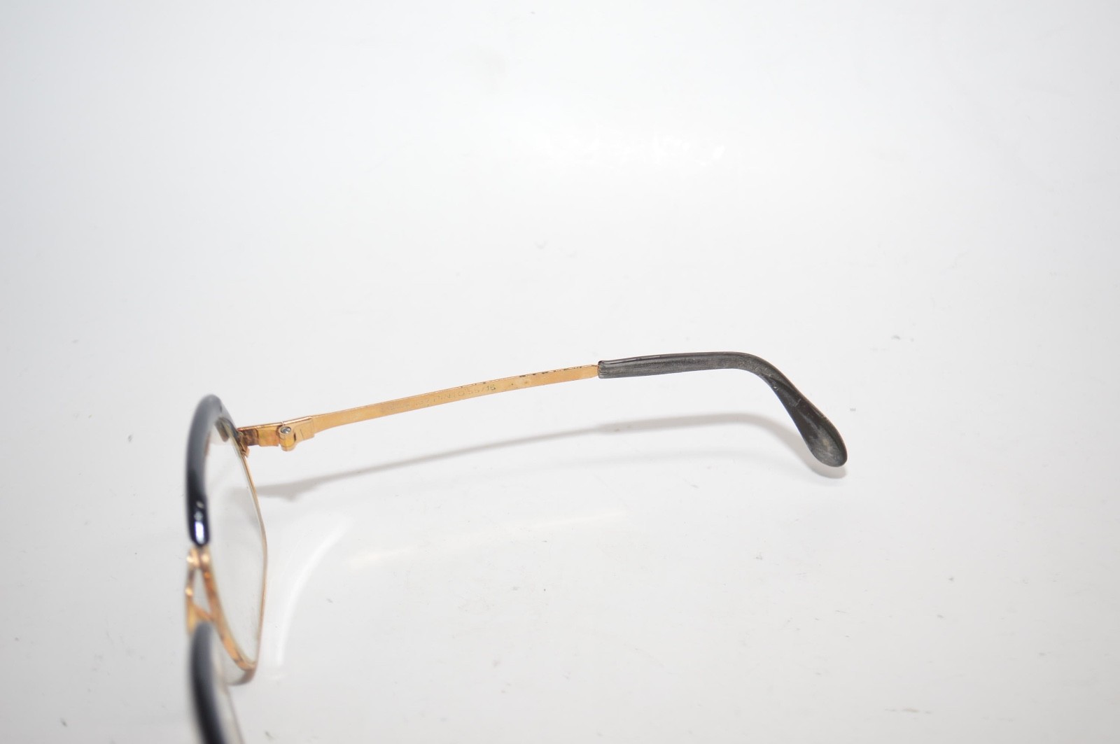 True Vintage German Browline Eyeglasses Frames PINTO 55[]15-137MM Gold/Black