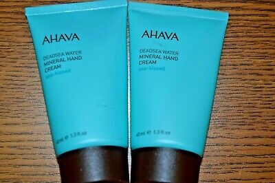 2X AHAVA~Deadsea Water Mineral Hand Cream Sea-Kissed ~ 1.3 oz Travel Sz 2 tubes