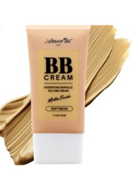 Amor'us Hydrating Miracle Silk BB Cream   02 SOFT BEIGE   Matte Finish BNIB