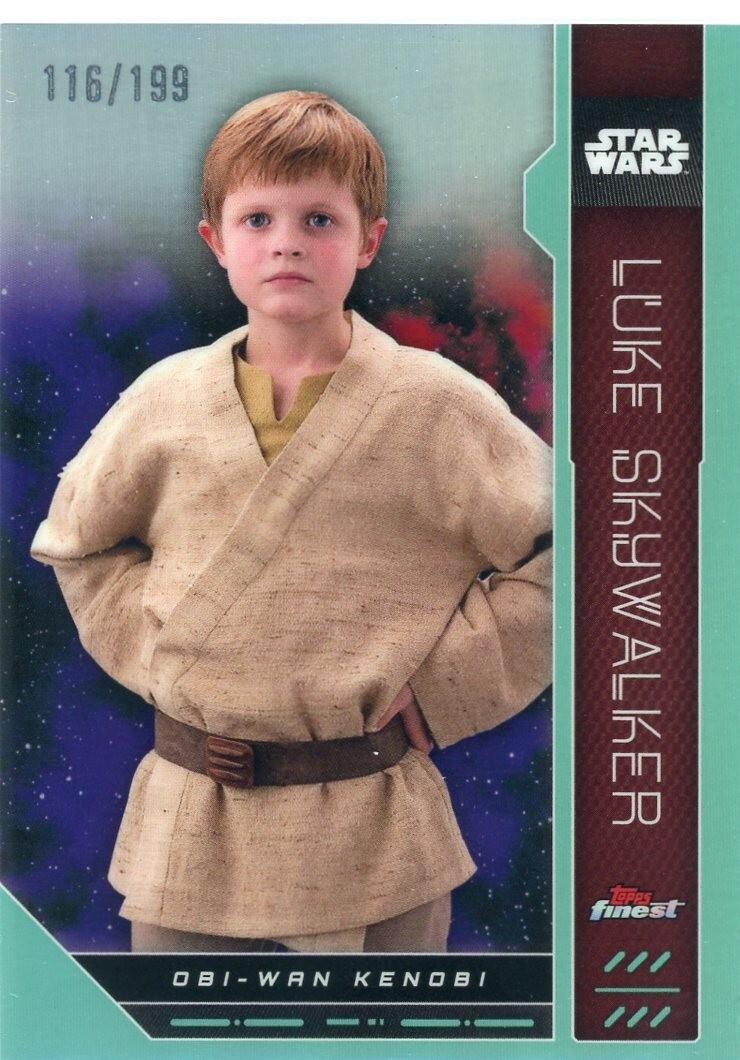 Luke Skywalker 2023 Topps Star Wars Finest Aqua Refractor