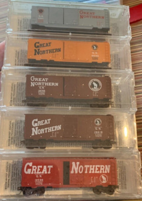 Rare Micro Trains N Scale NSC Pre-Convention Great Northern 5 Pack Box Car Set