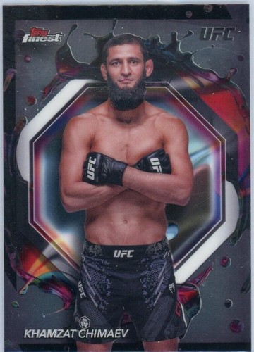 2024 Topps finest UFC Khamzat Chimaev Purple Checkerboard /75 PSA 