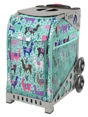 Zuca Llama Rama Sport Insert Bag and Gray Frame with Flashing Wheels