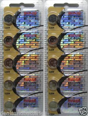 10 Maxell 391 SR1120SW AG8 LR1120 V391 D391 SP391 Silver Oxide batteries