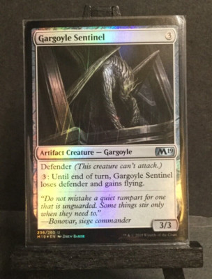 Gargoyle Sentinel Foil NM Core Set 2019 M19 MTG Magic the Gathering Wotc
