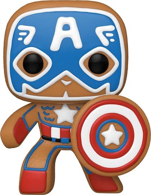 Фанко ПОП! Виниловая фигурка Marvel Gingerbread Captain America, 3,75 дюйма (#933)