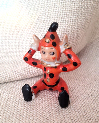 Calico Pixie / Elf * 1940s Era Japan Ceramic Figurine